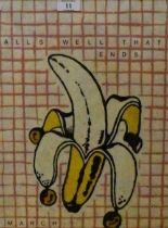 20th Century School, mixed media, 'All's Well That Ends...', a Pop Art style depiction, framed and