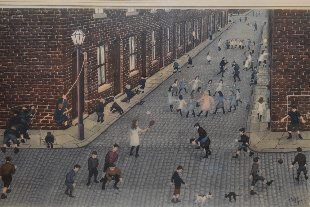 *Local Interest - After Tom Dodson (1910-1991, British), coloured print, 'When I Was Ten', signed to - Image 4 of 4