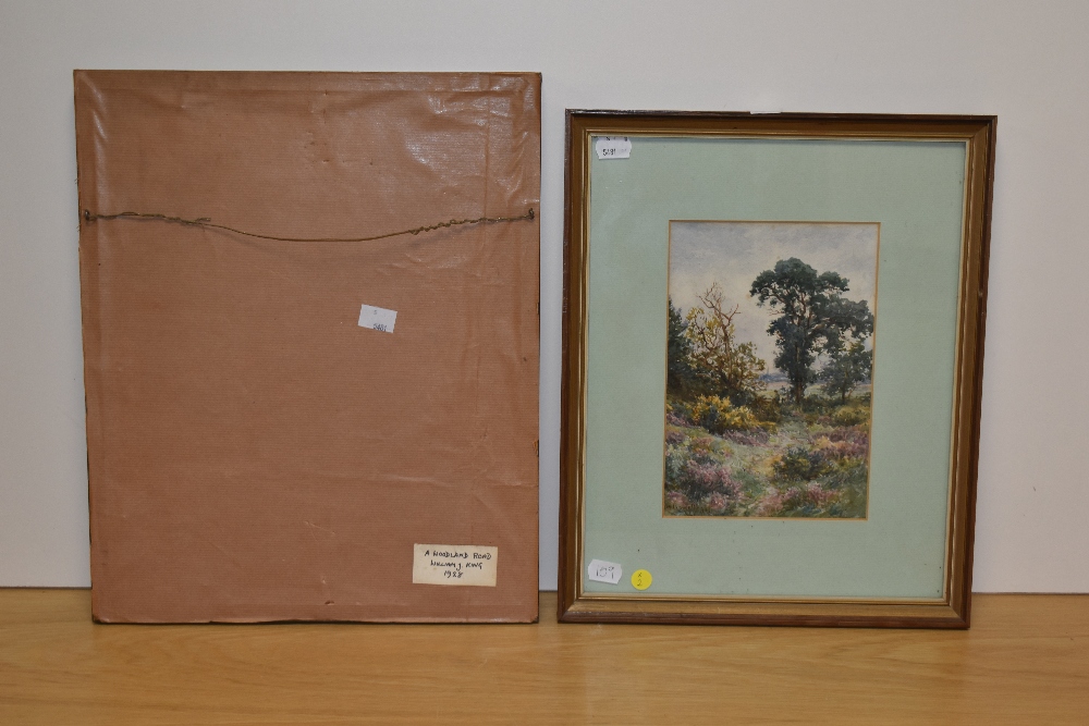 William J. King (19th/20th Century, British), watercolour, Two woodland landscapes - 'Sutton Park' - Bild 5 aus 5