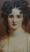 19th Century British School, watercolour on ivory, A portrait miniature depicting Lady Mary