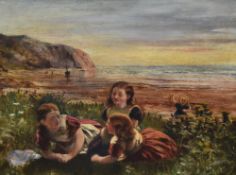 19th/20th Century School, style of The Glasgow Boys (1880-1920), oil on canvas, A group of young