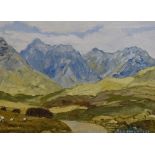 M. Gildea-Evans (20th Century, Irish), oil on board, An Irish landscape possibly the Mourne