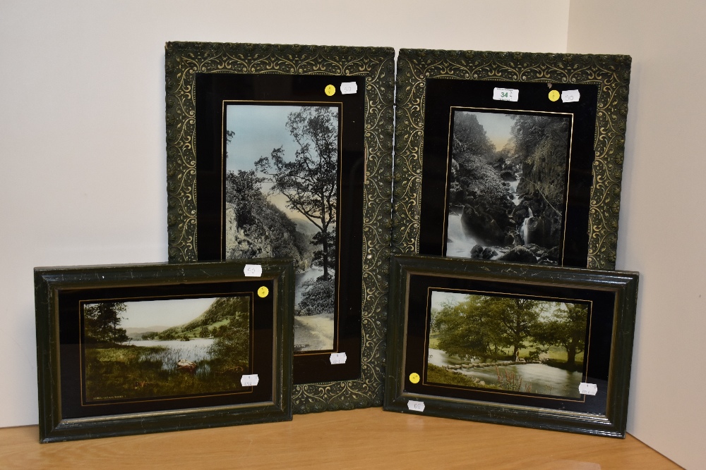 *Local Interest - Four coloured photographic prints of Lakeland scenes, displayed within ornate - Image 2 of 6