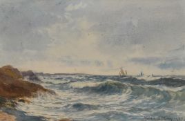 William J. King (19th/20th Century, British), watercolour, Two maritime and coastal landscapes
