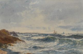 William J. King (19th/20th Century, British), watercolour, Two maritime and coastal landscapes