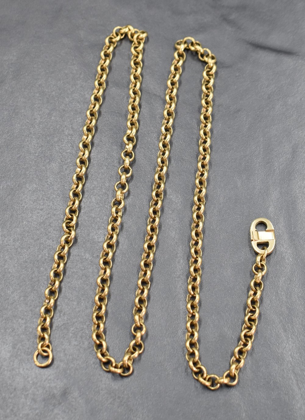 A 9ct gold belcher link chain, approx 24' & 25.3g