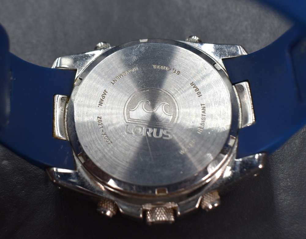 A gentlemen's Lorus chronograph digital display wristwatch, numbered Z021-X007 to reverse on a - Image 2 of 2