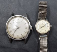 A lady's 1960's Omega wrist watch retailed by Meister having a baton numeral dial to circular face