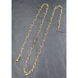 A 9ct gold figaro link chain, approx 22' & 15.8g