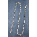 A 9ct rose gold open linkcurb chain, approx 18' & 9.8g