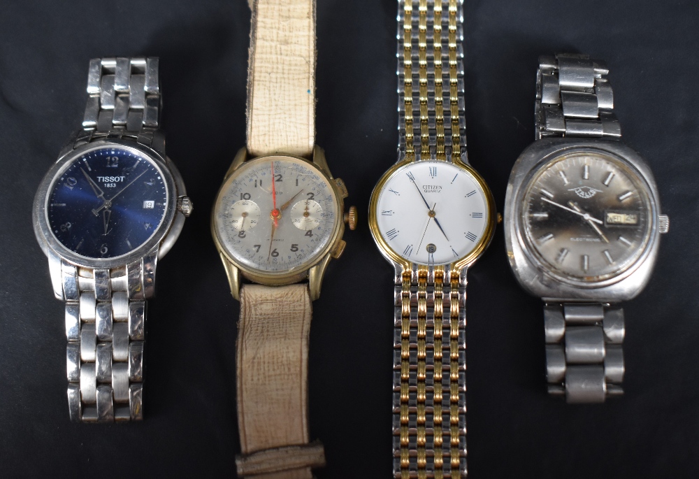 Four gent's wrist watches of various makes including Talis, Ado, Tissot & Citizen