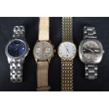 Four gent's wrist watches of various makes including Talis, Ado, Tissot & Citizen