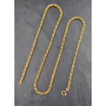 A 9ct gold fancy link chain, approx 19' & 21.8g