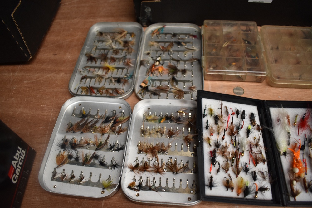 A Large collection of trout flies in 15 pocket boxes and a wallet - Image 2 of 4