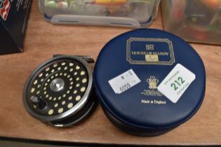 A Hardy fly reel Marquis 7 with line and in original case