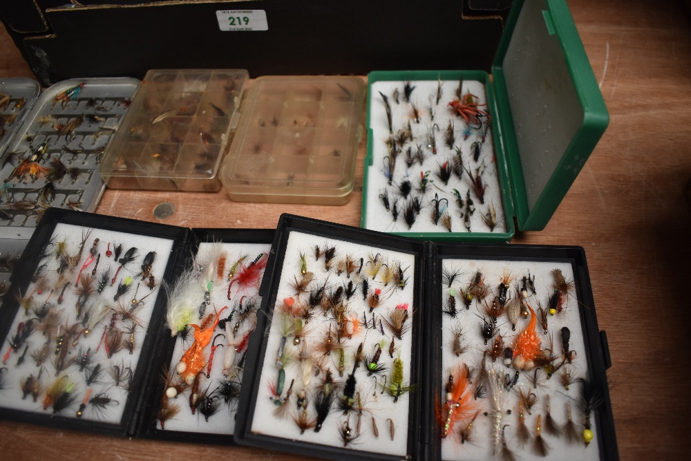 A Large collection of trout flies in 15 pocket boxes and a wallet - Image 3 of 4