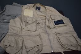 3 items of fishing clothing including a Hardy fly fishing vest XXL A Heron buoyancy aid and