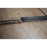 3 x Fly fishing trout rods including a Daiwa Whisker Fly 10ft 6in #8-9 and 2 x 10ft 6in graphite ro