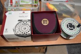 A Hardy Ultra lite disc LA10/11 Fly reel in immaculate condition in original pouch and box with