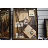 A glazed diarama Titled 'Isac Walton the father of Angling'