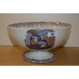 A Victorian porcelain toddy or punch bowl, 'Caller Herrin', possibly by the David Methven Links