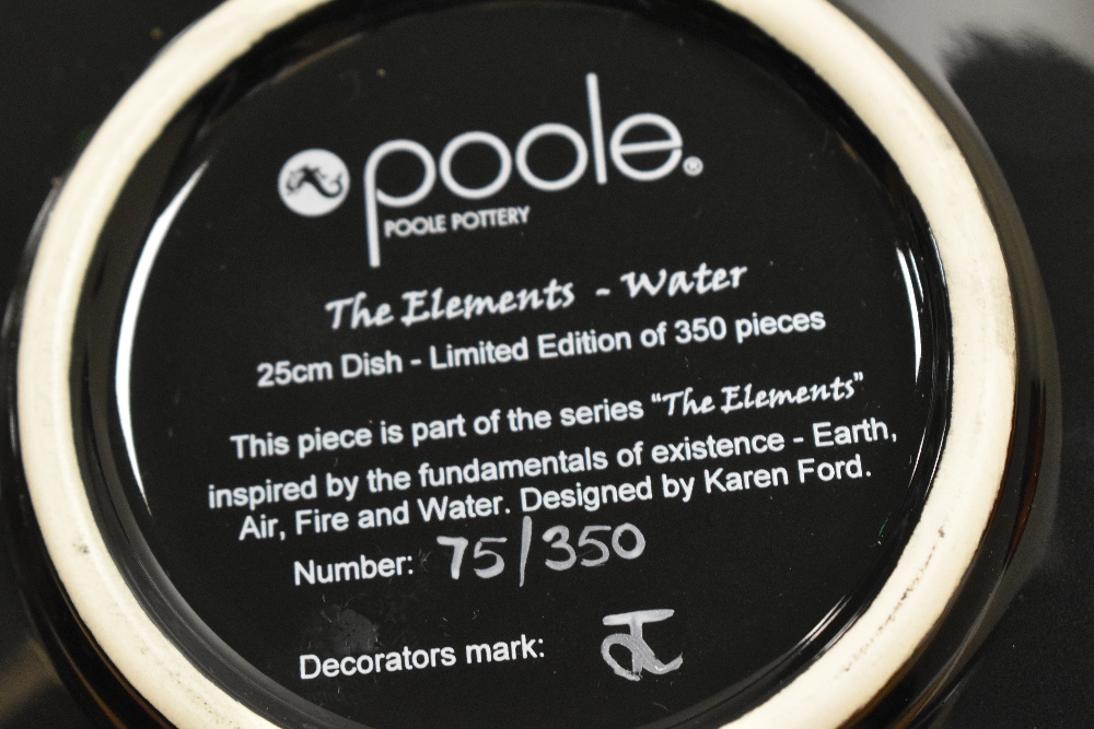 Four 20th Century Poole pottery chargers, 'The Elements', limited editions of 350, designed by Karen - Image 7 of 8