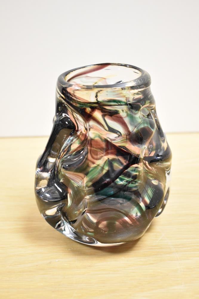 A Whitefriars Heather stumpy knobbly vase by Ray Annenberg Catalogue No 9843 - Image 2 of 3