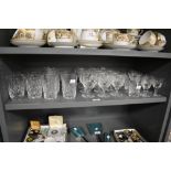 An assorted collection of Edinburgh crystal drinking glasses, approximately thirty pieces, including