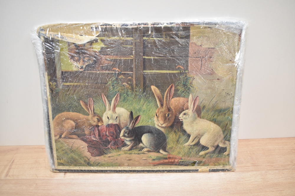 A cute vintage wooden jigsaw of pets and a large wooden toy truck. - Image 3 of 3