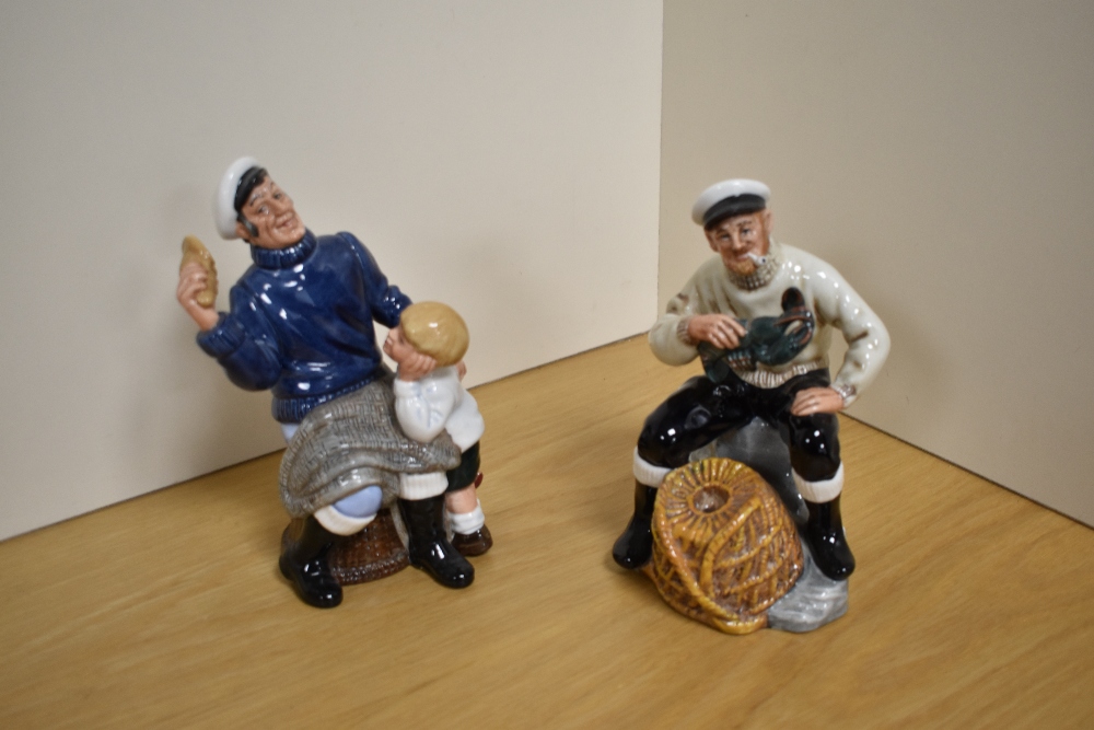 Two Royal Doulton bone china figures, comprising Song of the Sea HN2729 and The Lobster Man HN2323