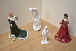 Two Royal Worcester (Compton & Woodhouse) bone china limited edition figurines 'Fair Maiden of