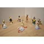 A group of seven Royal Doulton bone china 'Bunnykins' figures, various including England Athlete