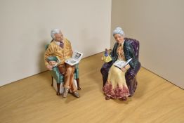 Two Royal Doulton bone china figures, comprising Pride and Joy HN2945 and Prized Possessions HN2942