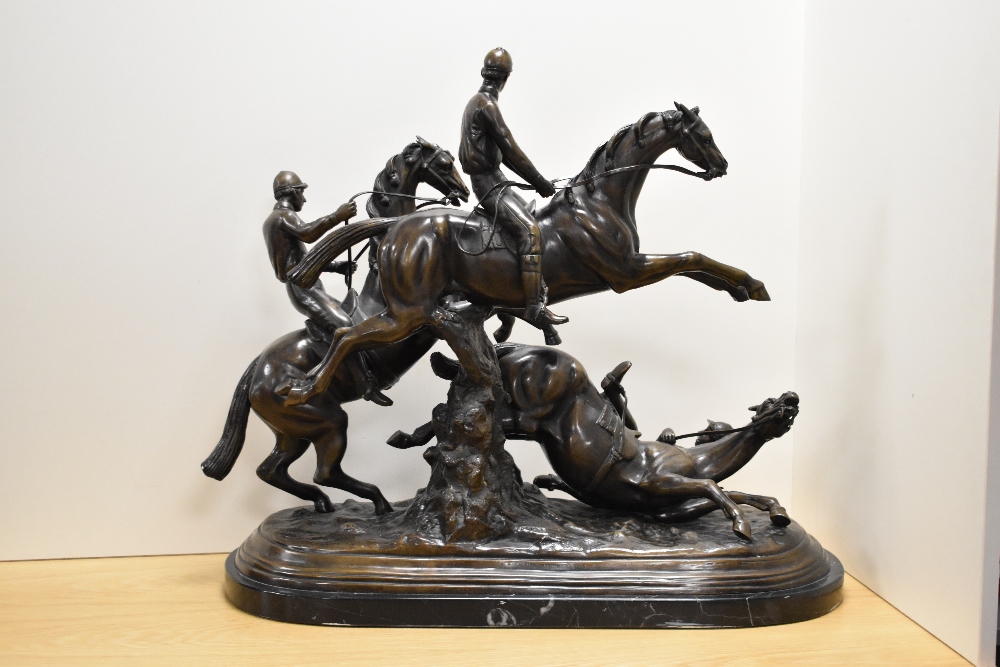After Antoine-Louis Barye (1796-1875) a large and impressive 20th century brown patinated bronze - Bild 3 aus 7