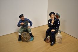 Two Royal Doulton bone china figures, comprising Shore Leave HN2254 and The Lobster Man HN2317