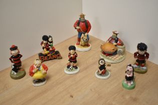 A group of six Robert Harrop Designs Beano and Dandy figures, Dennis The Menace, Gnasher,