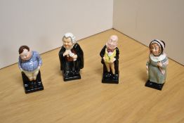 A group of four Royal Doulton bone china Charles Dickens figures, comprising Fatboy, Buzfuz, Mrs