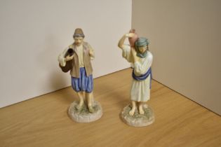 Two Royal Worcester bone china Eastern Watercarrier figures, from the Hadley Collection,