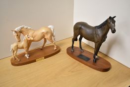 A Beswick Pottery racehorse study 'Psalm' number 2540, Owned by Mr & Mrs N. Moore, Ridden by Ann