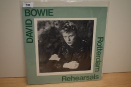 '' David Bowie '' Rotterdam Rehersals ' 87. A rare promotional / private pressing - these records