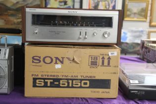 A Sony ST 5150 Stereo Tuner - a nice retro look to this boxed item