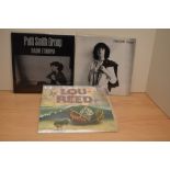 A lot of albums by Lou Reed and Patti Smith