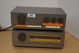 A Quad 33 / 303 Amplifier and a Quad 22 Tuner with the relevant manuals