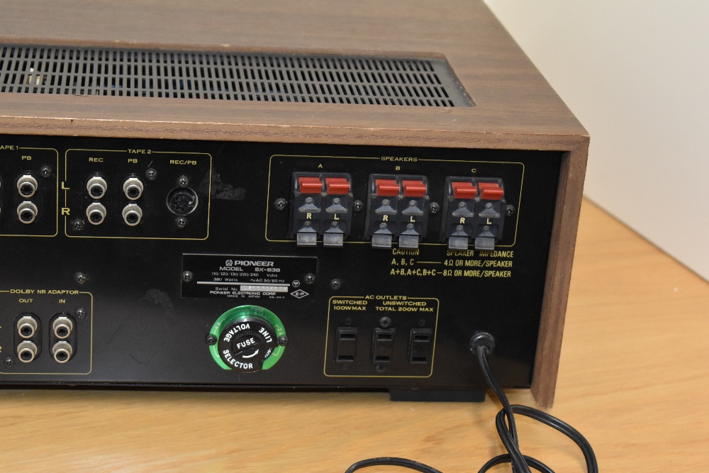 A Pioneer SX 838 Amplifier - works well - sounds superb - all switches and lights in full working - Image 7 of 8