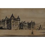 19th/20th Century, etching, Holyrood Palace, Edinburgh, signed indistinctly to the lower right,