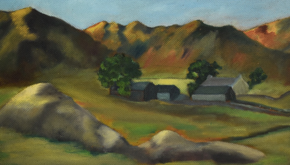 *Local Interest - F.M. Ward (20th Century, British), oil on board, 'Dale Head - Martindale', a naive