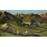 *Local Interest - F.M. Ward (20th Century, British), oil on board, 'Dale Head - Martindale', a naive