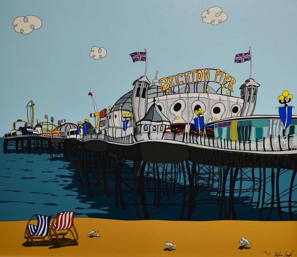 Dylan Izaak (Contemporary, British), coloured print, 'Brighton Actually', limited edition 18/49,