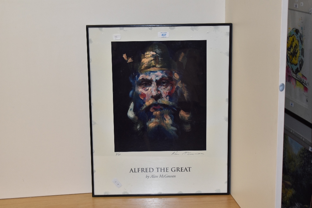 After Alan McGowan (1926-2019, Australian), coloured print, 'Alfred The Great', signed in pen to the - Image 2 of 4