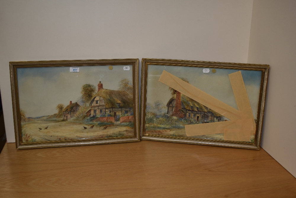 Ernest Potter (19th/20th Century British School, fl. 1900), watercolours, Two thatched roof - Image 2 of 3